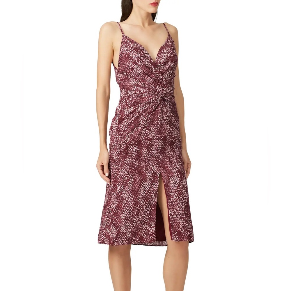 Fame & Partners Purple The Snake Print Bella Dress